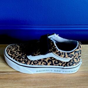 Girls Vans Sneakers size 11.5 cheetah print